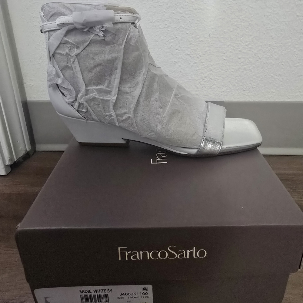 Silver Wedge Sandals - Picture 10 of 11